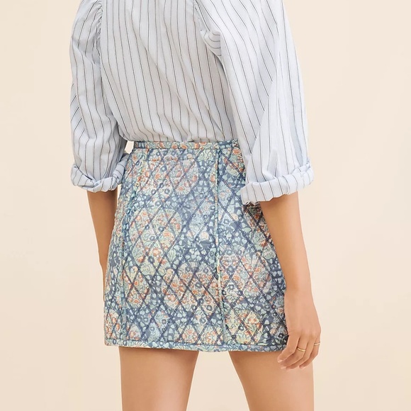 NWT Free People Darla Quilted Mini Skirt | Textured Statement Skirt - Picture 2 of 7